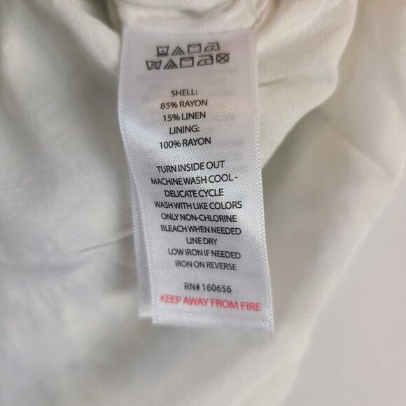 NEW Sincerely Jules Blue Floral Tiered Mini Skirt Rayon-Linen Blend Womens Sz L - Picture 4 of 8